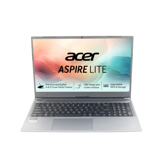 Acer Aspire Lite, AMD Ryzen 3 5300U processor, 8 GB RAM, 256 GB SSD, Full HD, 15.6"/39.62 cm, Windows 11 Home, Steel Gray, 1.59 kg, AL15-41, Thin and Light Laptop